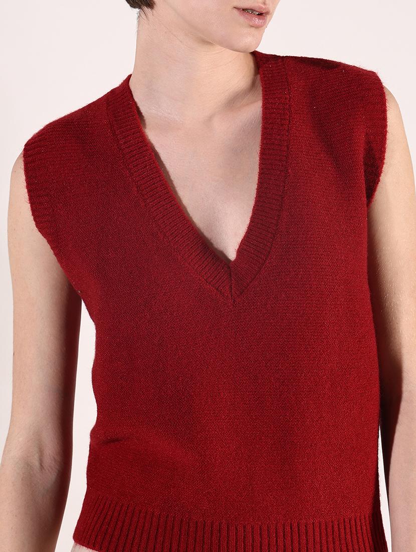 women solid sleeveless crop pullover - 21661745 - Standard Image - 5