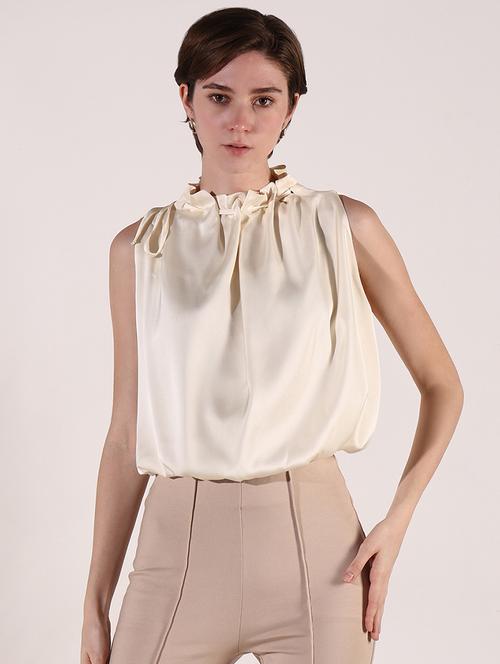 women solid sleeveless regular top - 21661758 - Standard Image - 0