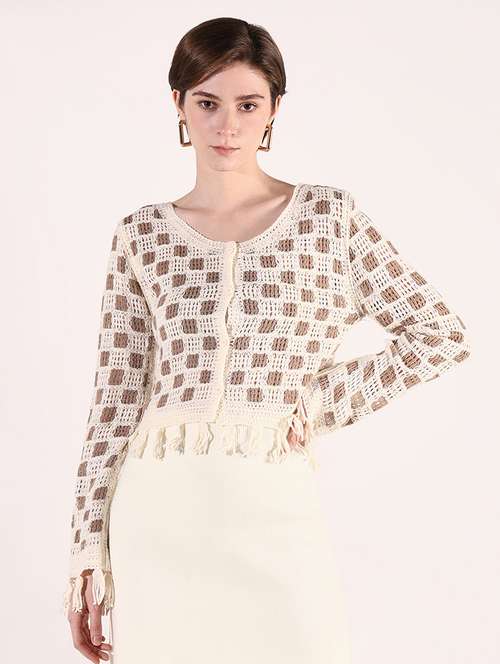women crochet detailed crop top - 21661762 -  Standard Image - 0