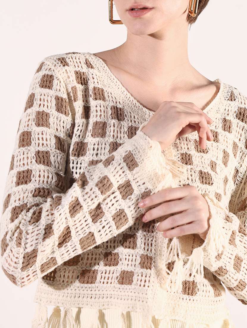 women crochet detailed crop top - 21661762 -  Standard Image - 5