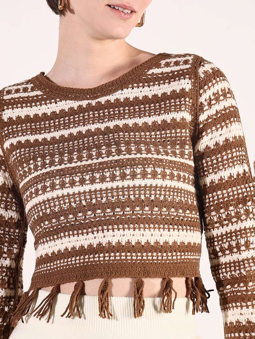women crochet detailed crop top - 21661764 -  Standard Image - 5