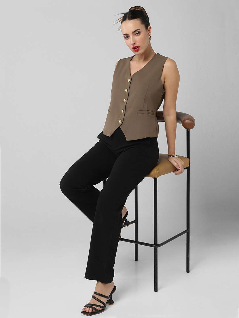 women solid sleeveless vest top - 21661773 -  Standard Image - 5