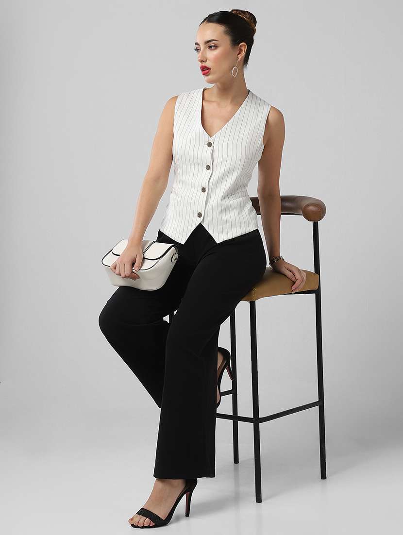 women solid sleeveless vest top - 21661775 -  Standard Image - 5