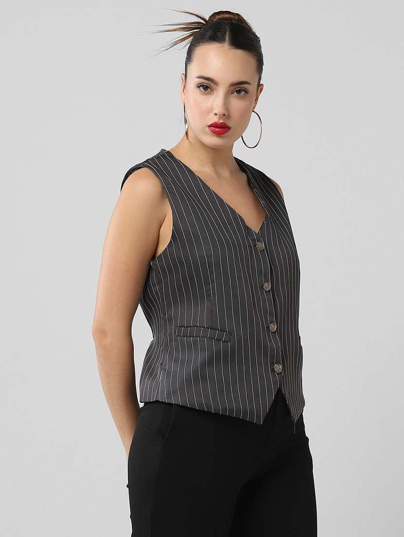 women striped sleeveless vest top - 21661776 -  Standard Image - 5