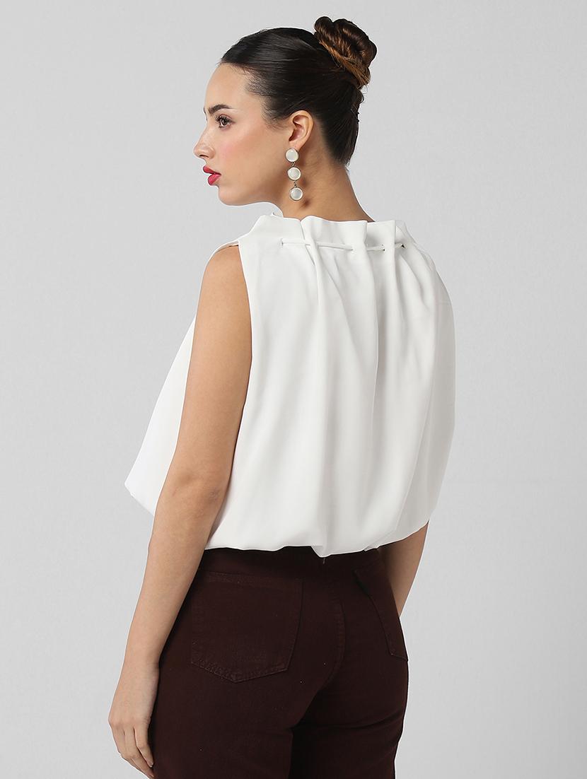 women solid sleeveless regular top - 21661778 - Standard Image - 3