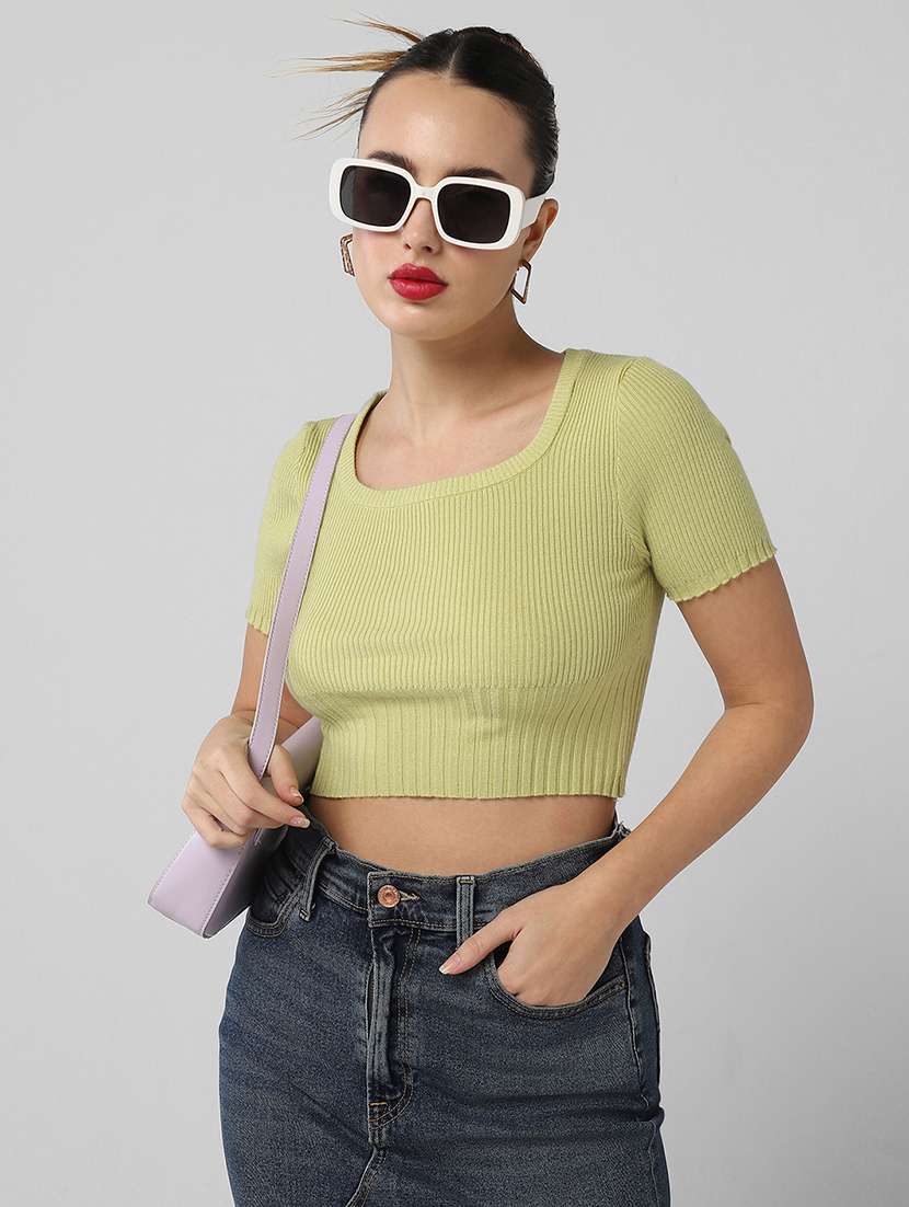 women solid short sleeves top - 21661780 - Standard Image - 5