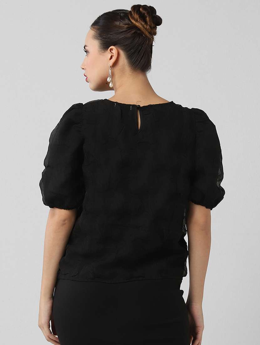 women self designed puff sleeves top - 21661799 -  Standard Image - 3