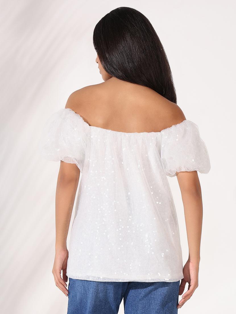 women embellished off shoulder top - 21661804 - Standard Image - 3