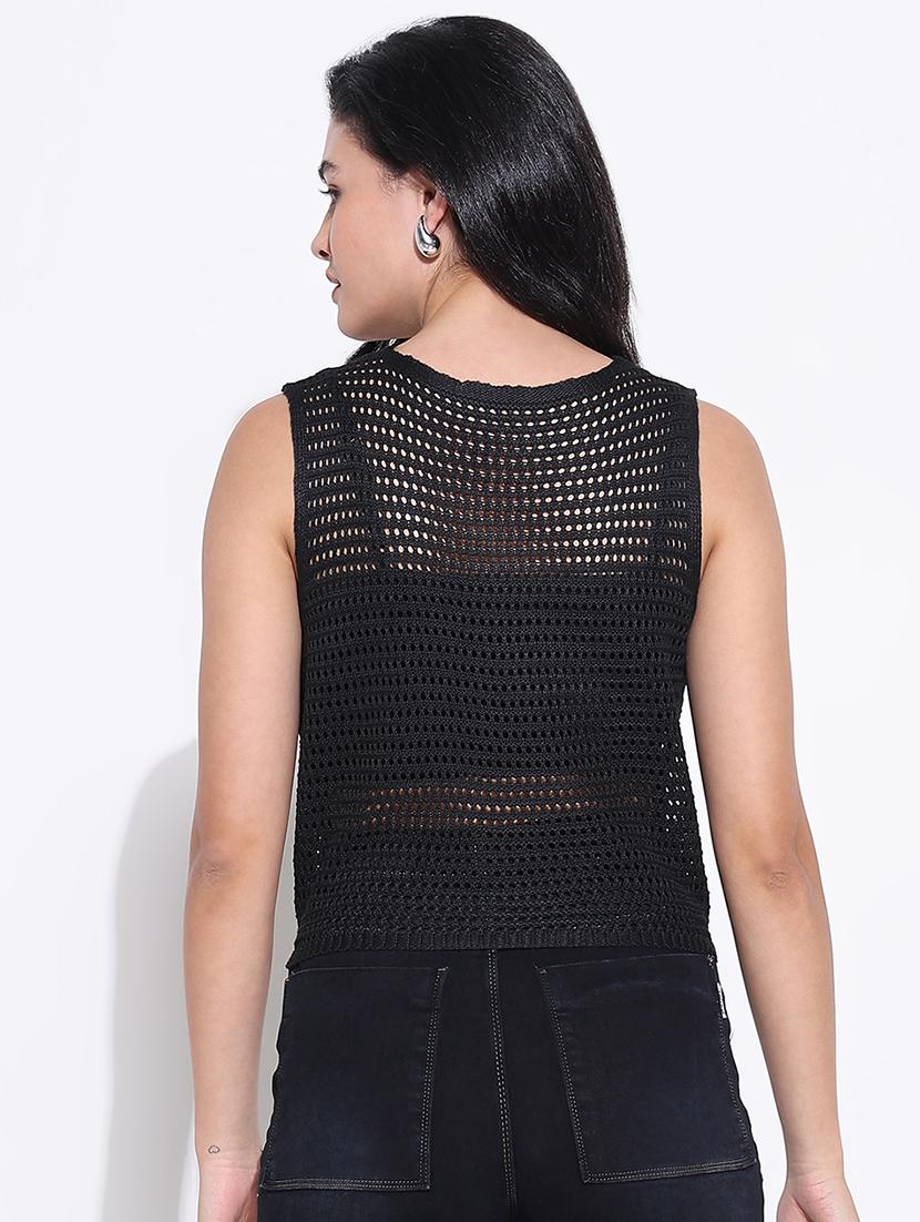 women crochet detailed crop top - 21661836 - Standard Image - 3