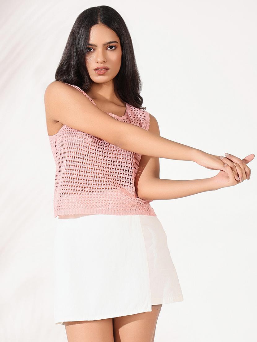 women crochet detailed crop top - 21661837 -  Zoom Image - 0