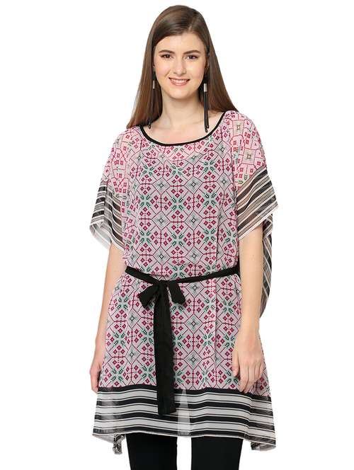 women printed relaxed fit kaftan tunic - 21661955 -  Standard Image - 0