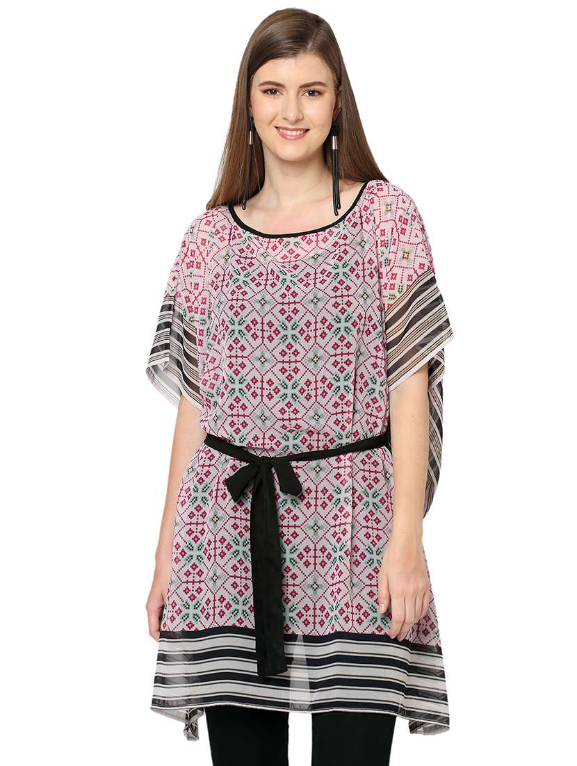 women printed relaxed fit kaftan tunic - 21661955 -  Zoom Image - 0
