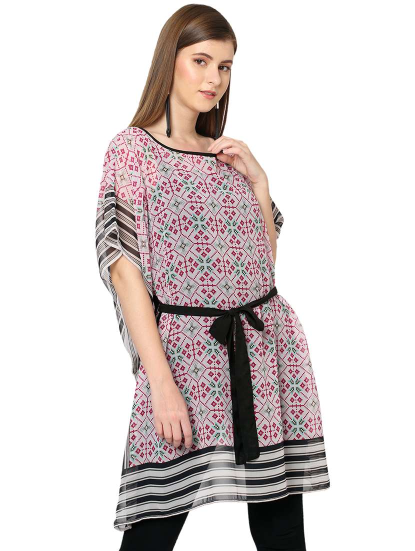 women printed relaxed fit kaftan tunic - 21661955 -  Standard Image - 3