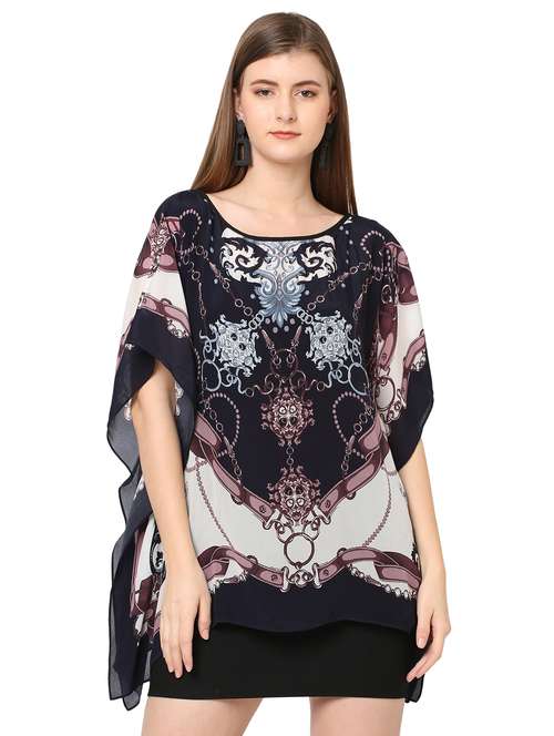 women printed relaxed fit kaftan tunic - 21661987 -  Standard Image - 0