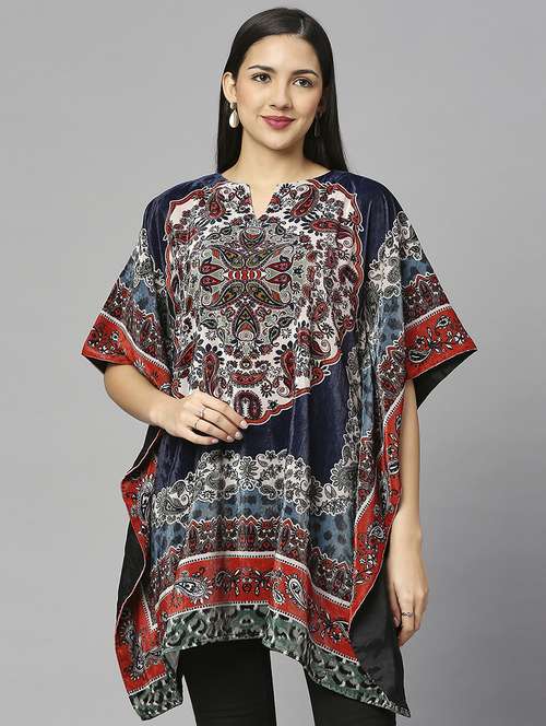 women floral print relaxed fit kaftan tunic - 21662007 -  Standard Image - 0