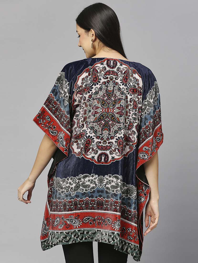 women floral print relaxed fit kaftan tunic - 21662007 -  Standard Image - 3