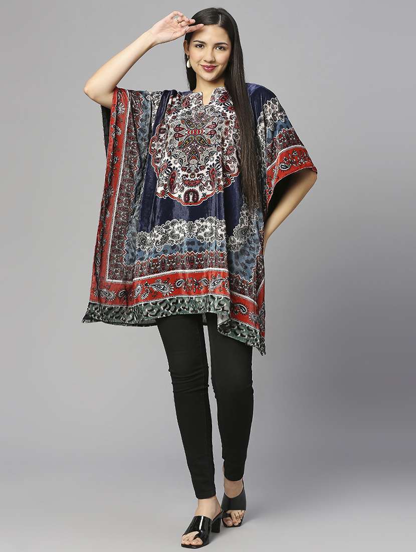 women floral print relaxed fit kaftan tunic - 21662007 -  Standard Image - 5