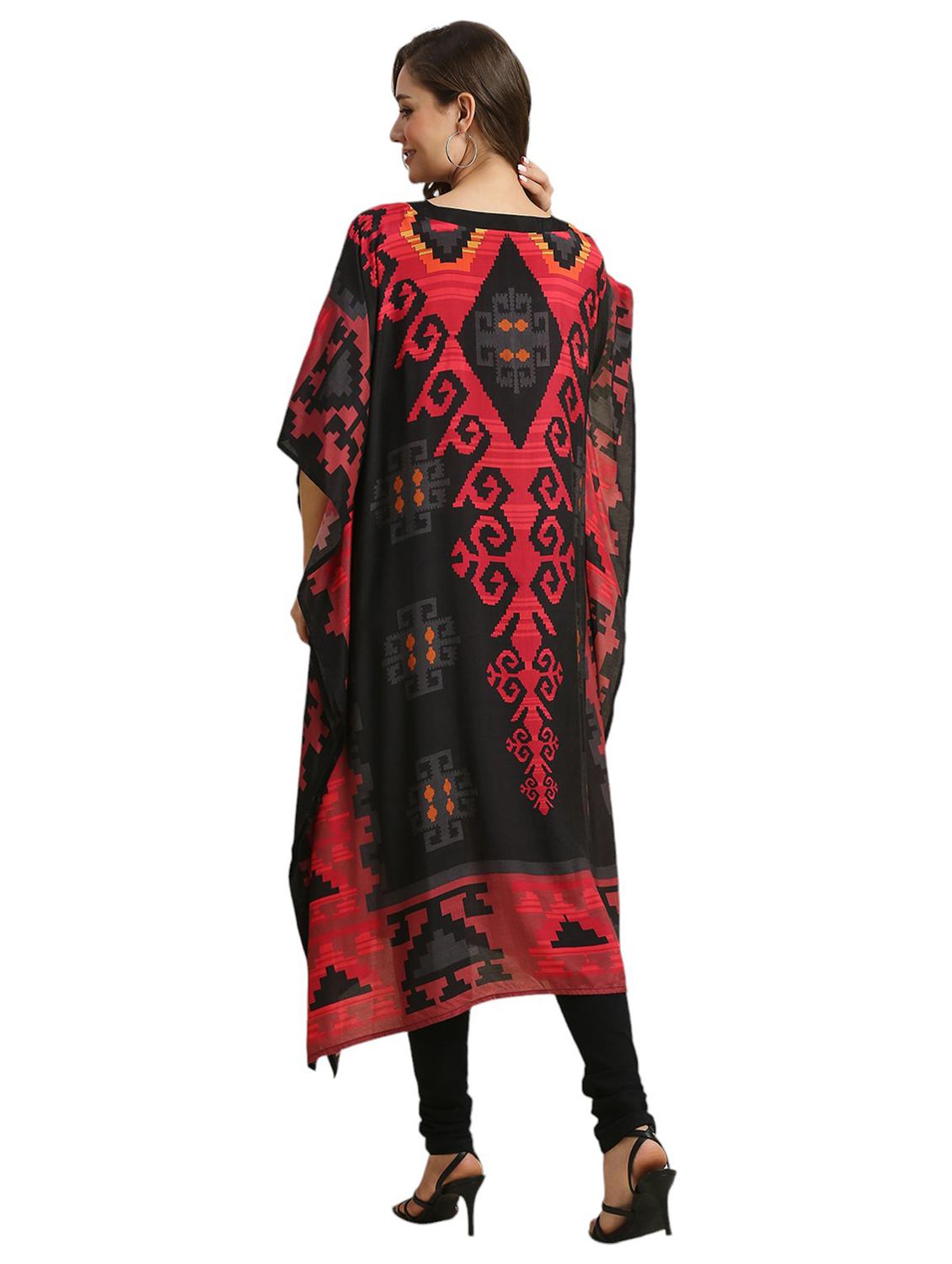 women printed kimono sleeves kaftan kurta - 21662009 - Standard Image - 3