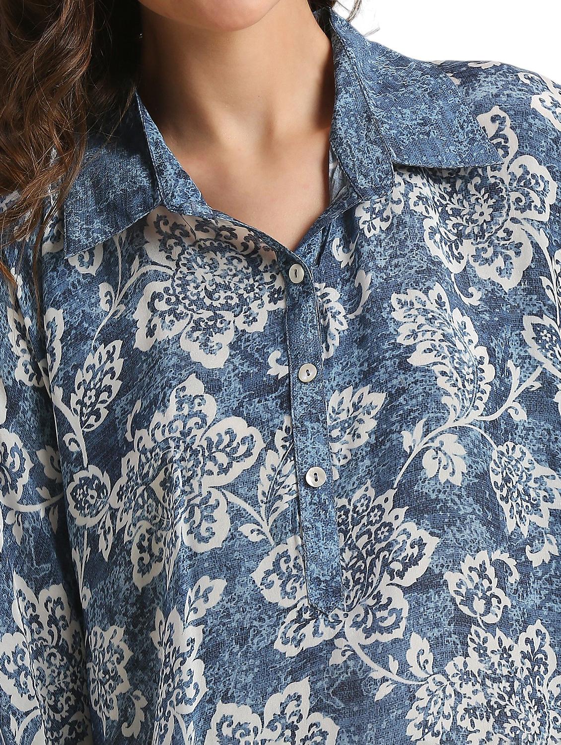 women printed relaxed fit kaftan tunic - 21662015 - Standard Image - 5