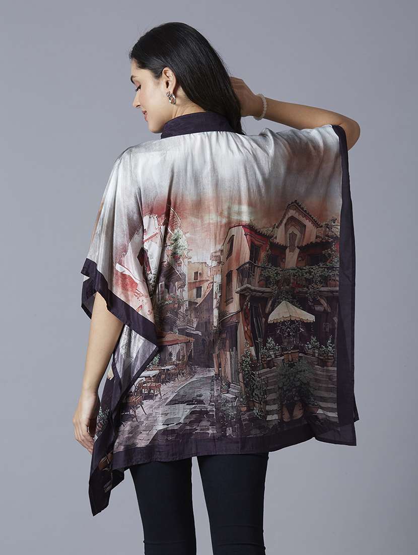 women peach printed kaftan tops - 21662020 -  Standard Image - 3