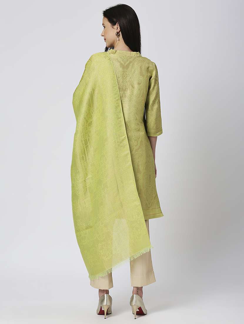 women three quarter sleeve kurta pant with dupatta set - 21662140 -  Standard Image - 3