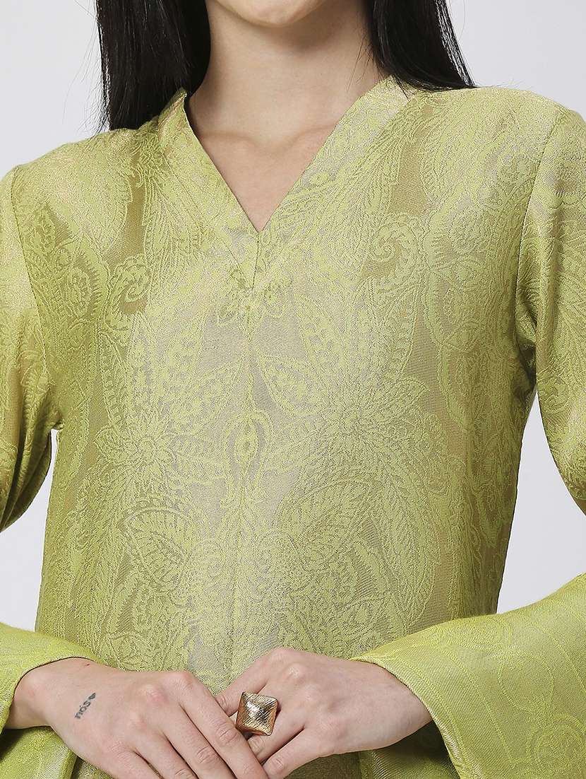 women three quarter sleeve kurta pant with dupatta set - 21662140 -  Standard Image - 5