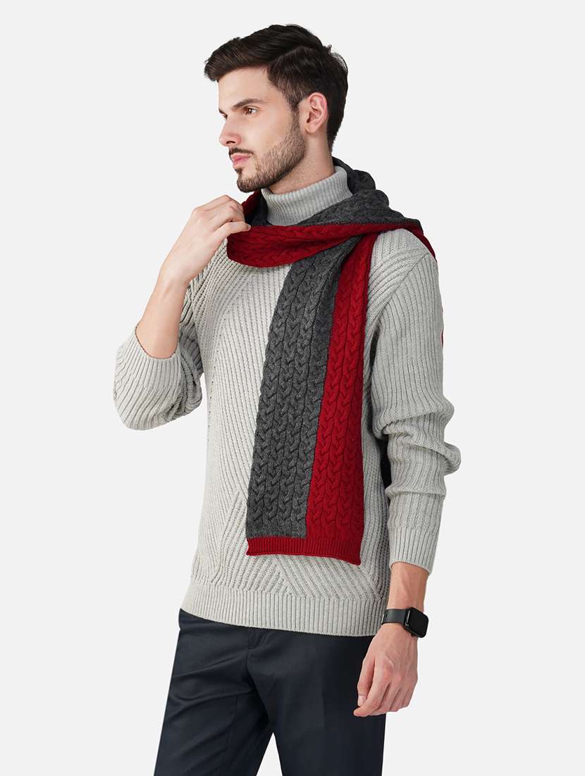 stylish winter knit muffler for men