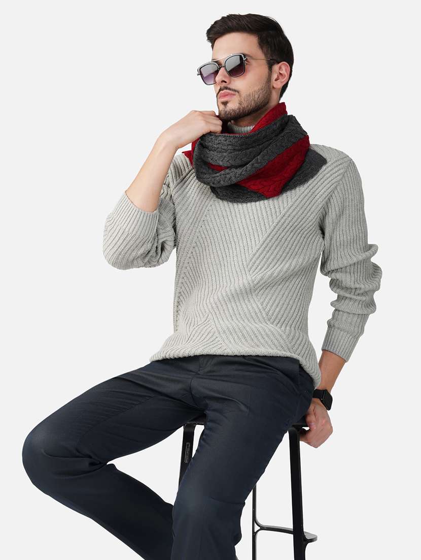 stylish winter knit muffler for men - 21662245 -  Standard Image - 3