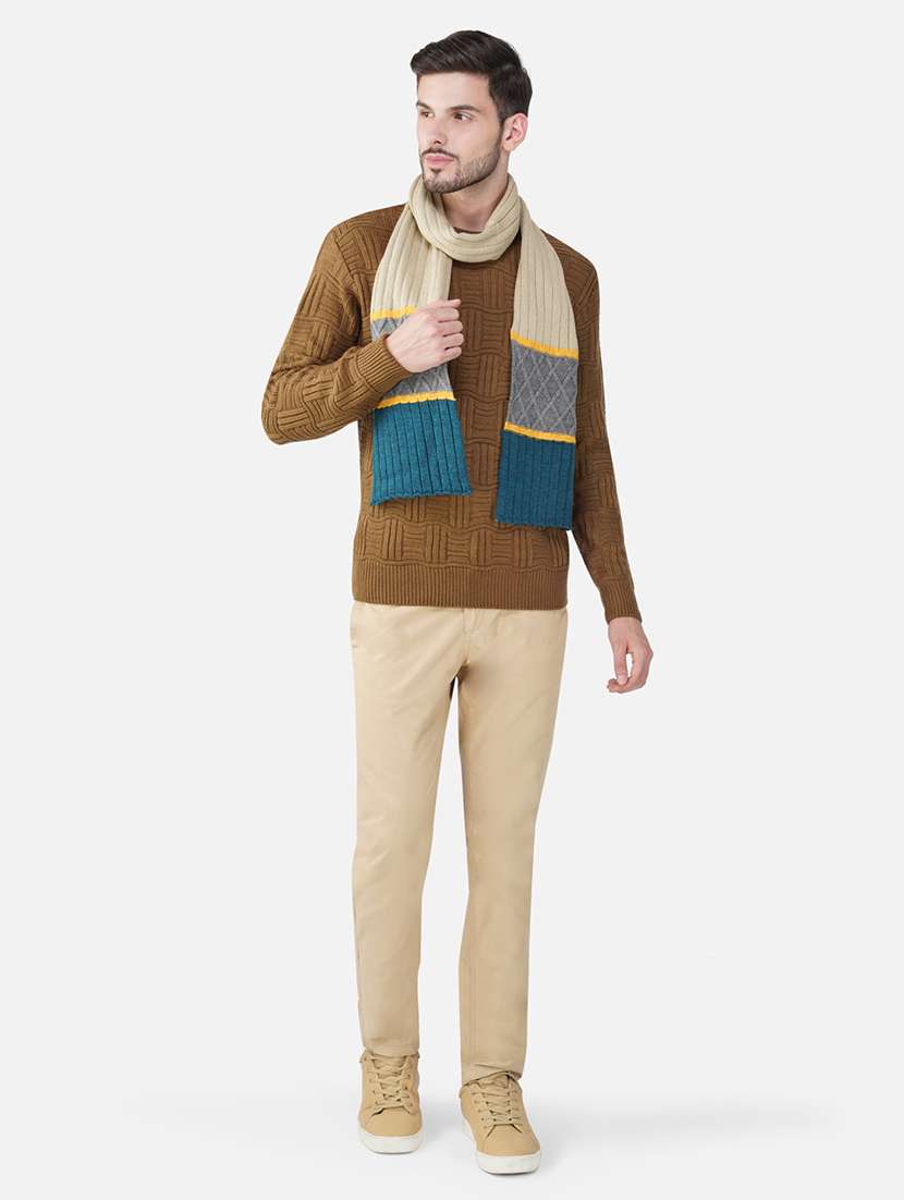 stylish winter knit muffler for men - 21662247 -  Standard Image - 3