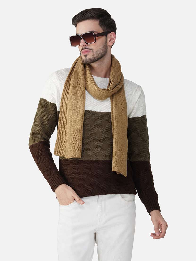 stylish winter knit muffler for men