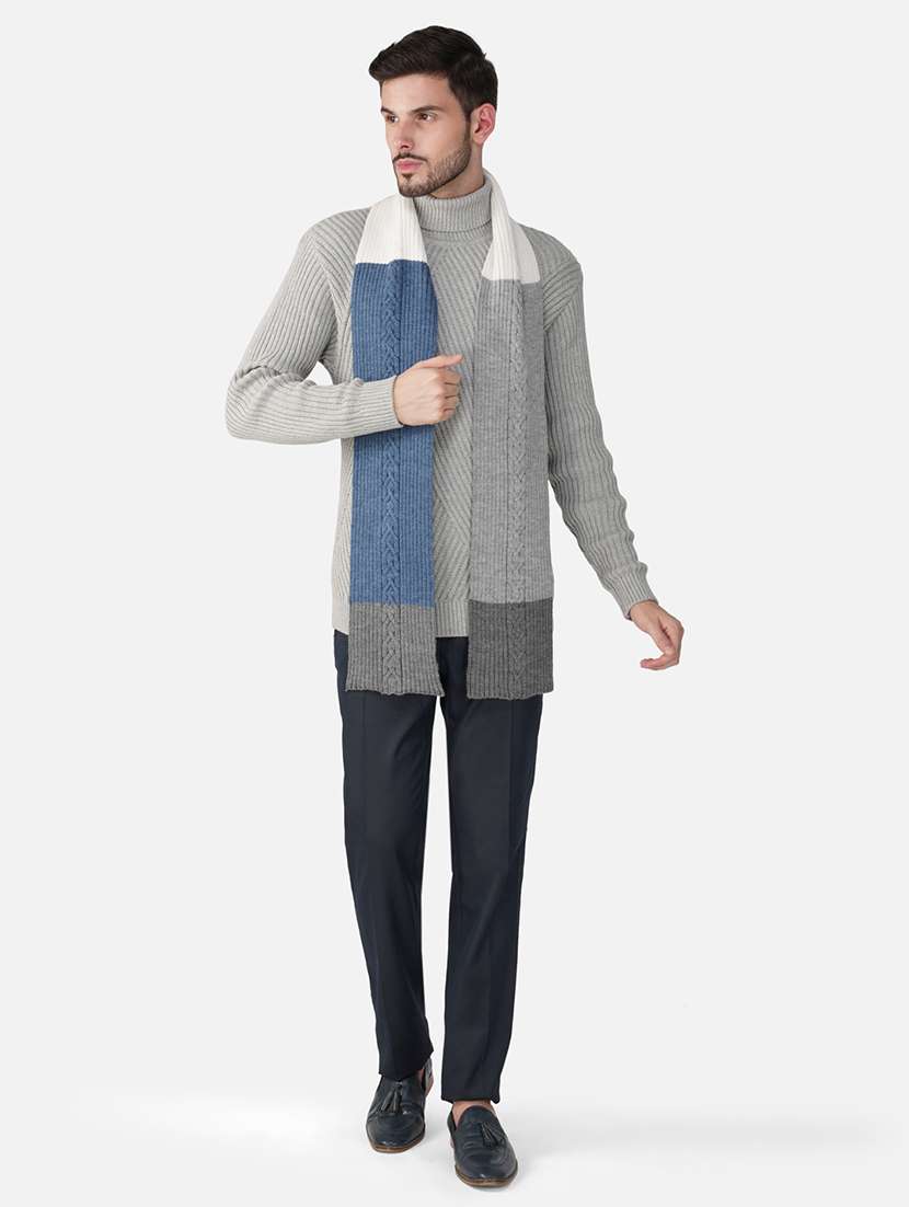 stylish winter knit muffler for men - 21662252 -  Standard Image - 3