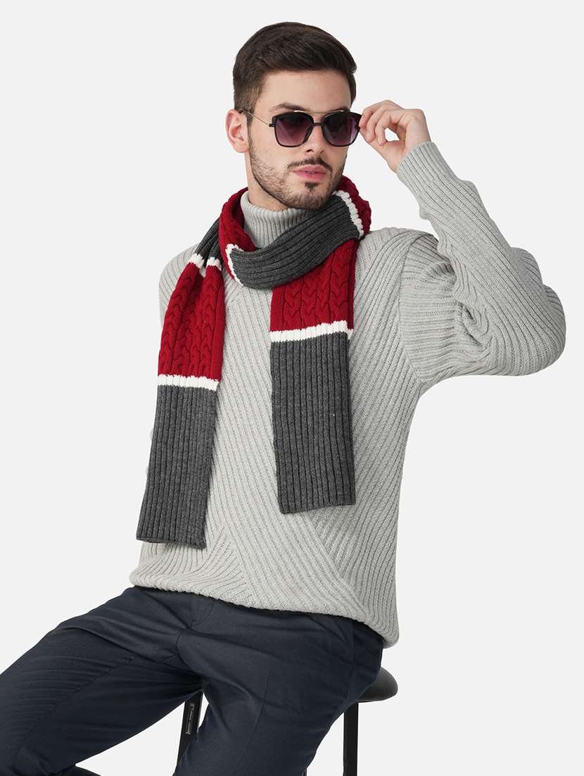 stylish winter knit muffler for men - 21662254 -  Standard Image - 3