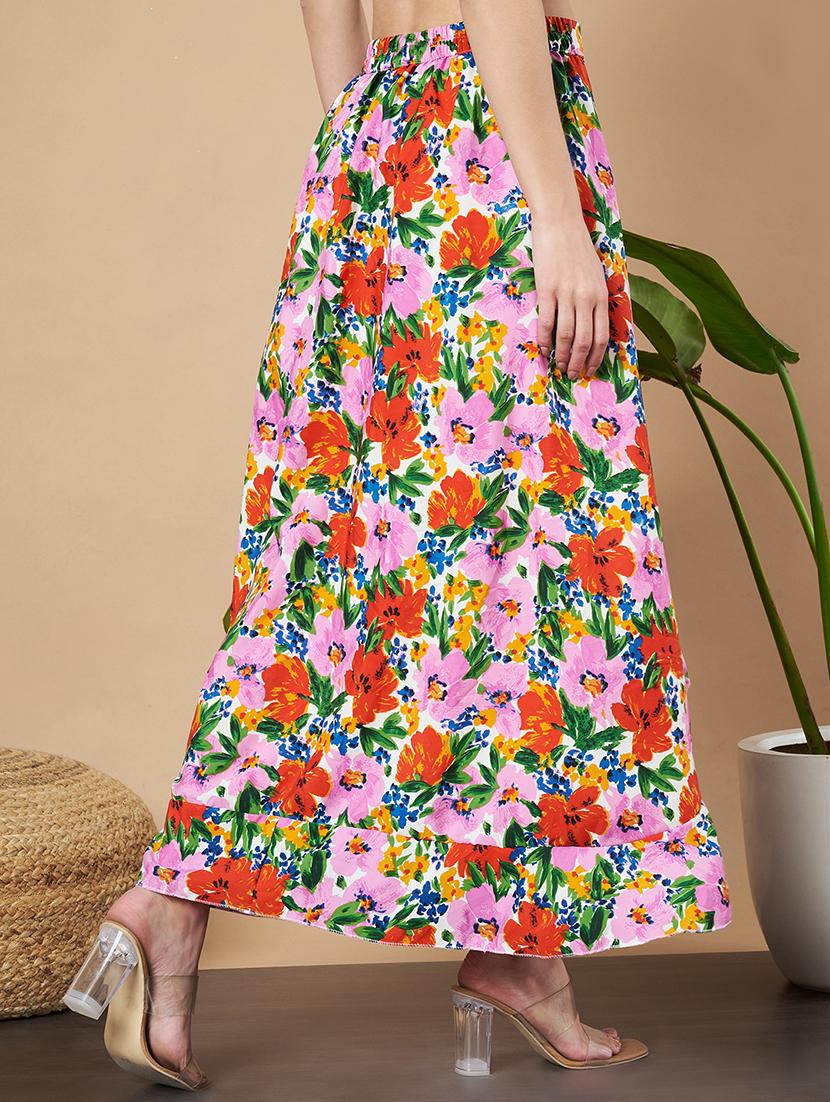 women florals printed wrap skirt - 21662313 - Standard Image - 3