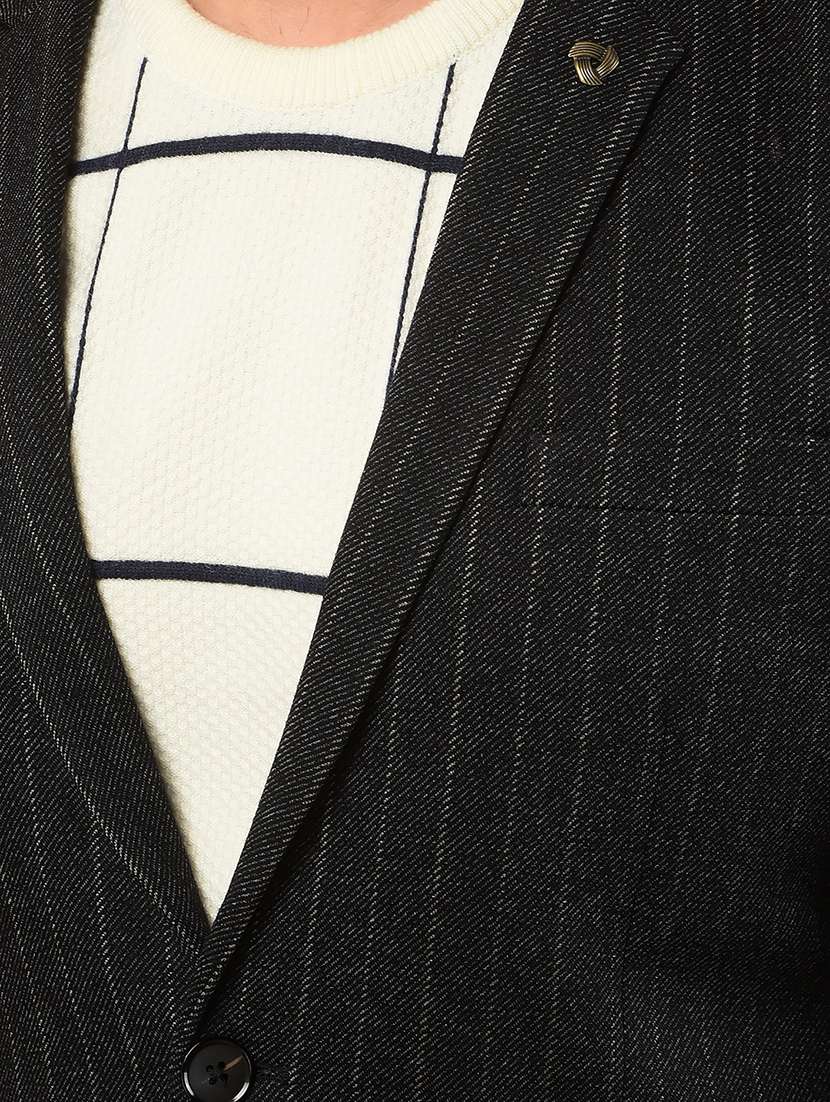 men stripes single breasted casual blazer - 21662337 -  Standard Image - 5