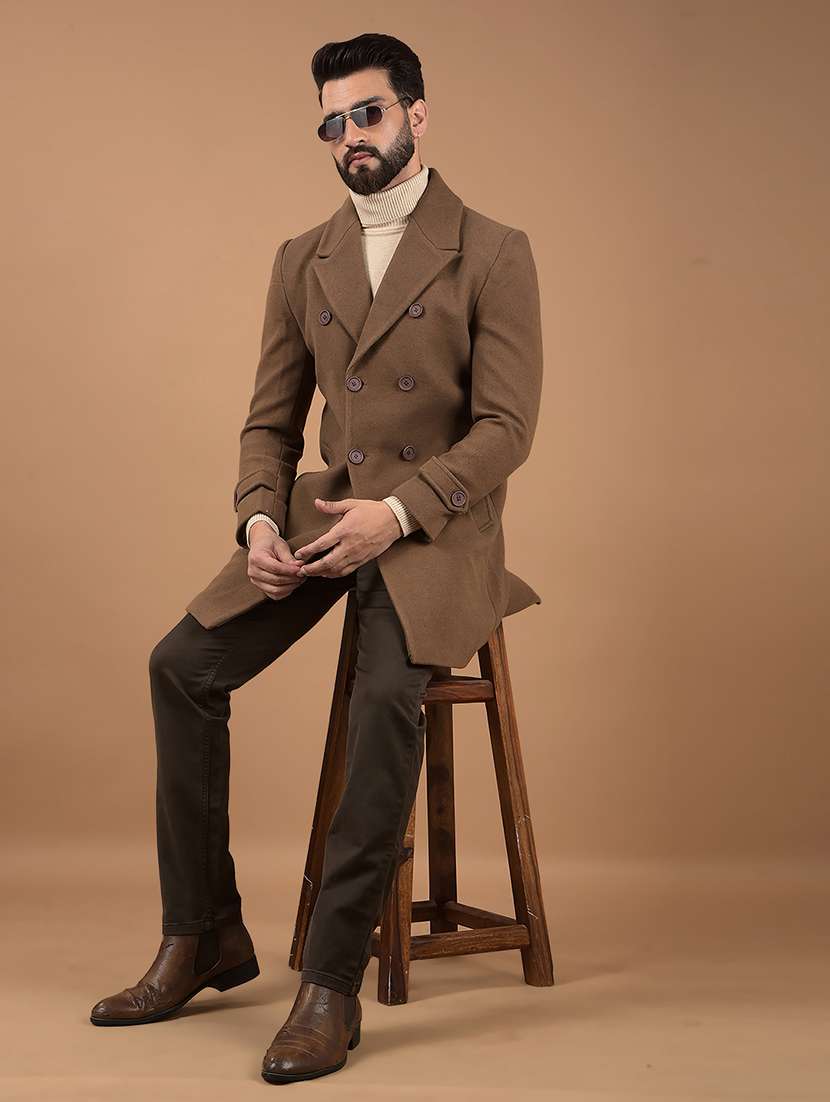 men solid single breasted longline casual blazer - 21662340 -  Standard Image - 3