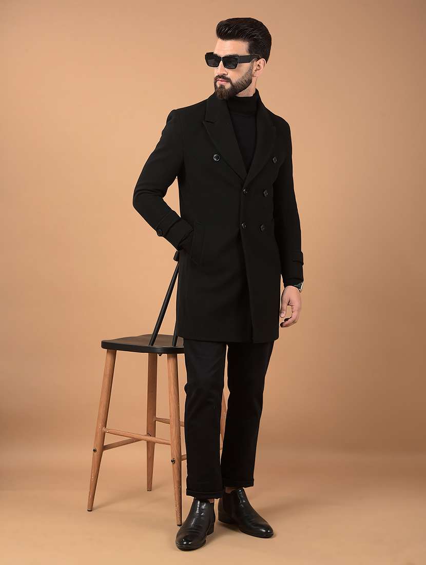 men solid single breasted longline casual blazer - 21662341 -  Standard Image - 3