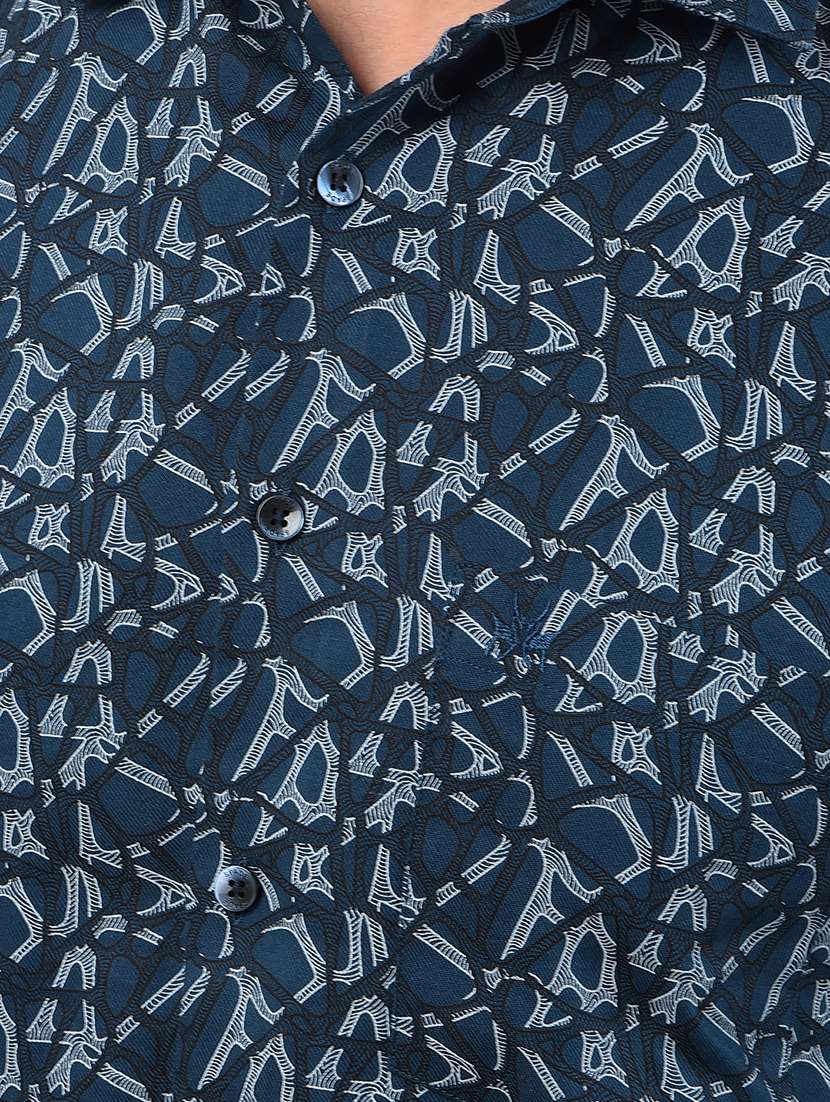 men long sleeves printed casual shirt - 21662345 -  Standard Image - 5