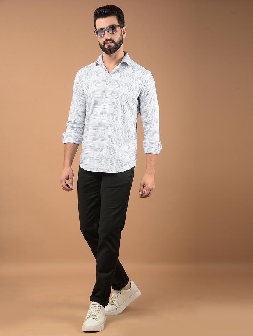 men long sleeves printed casual shirt - 21662346 - Standard Image - 3