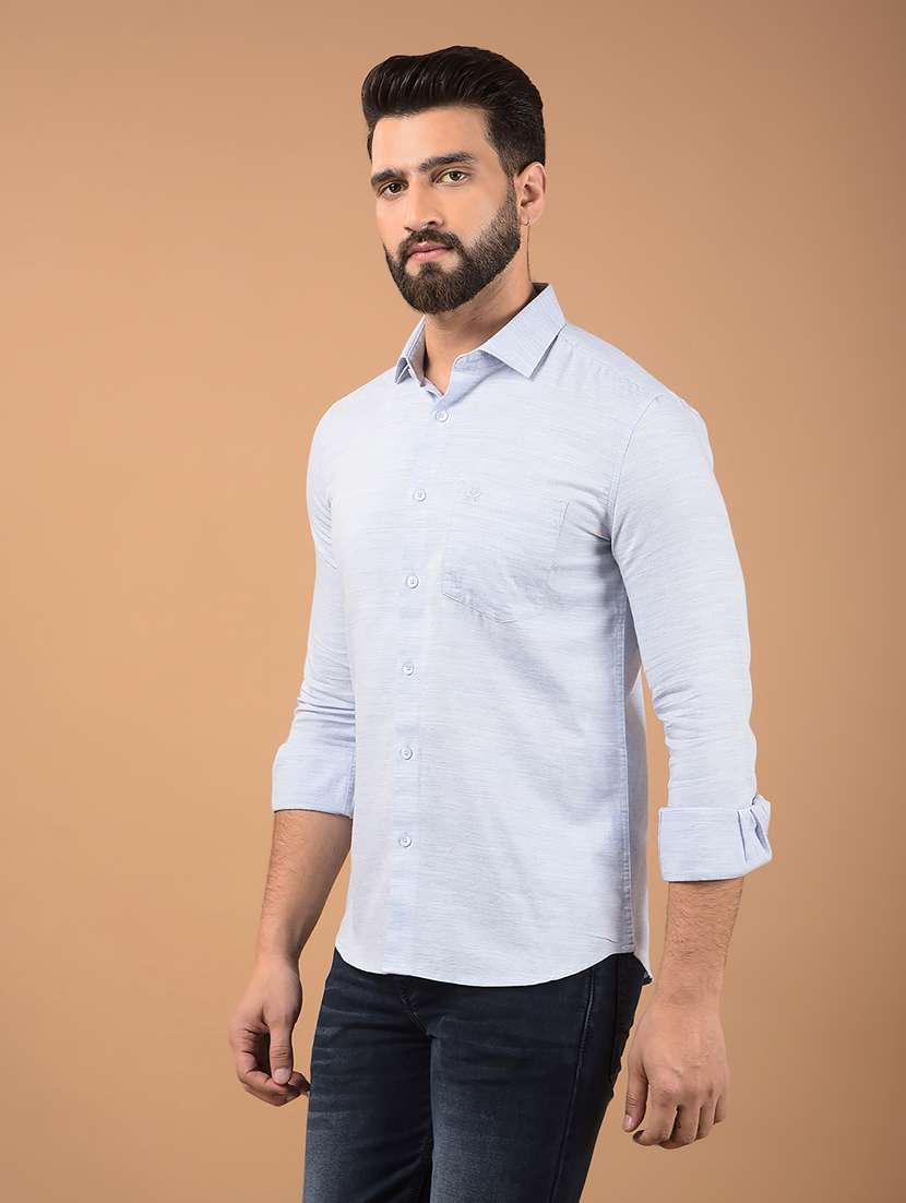 men long sleeves solid casual shirt