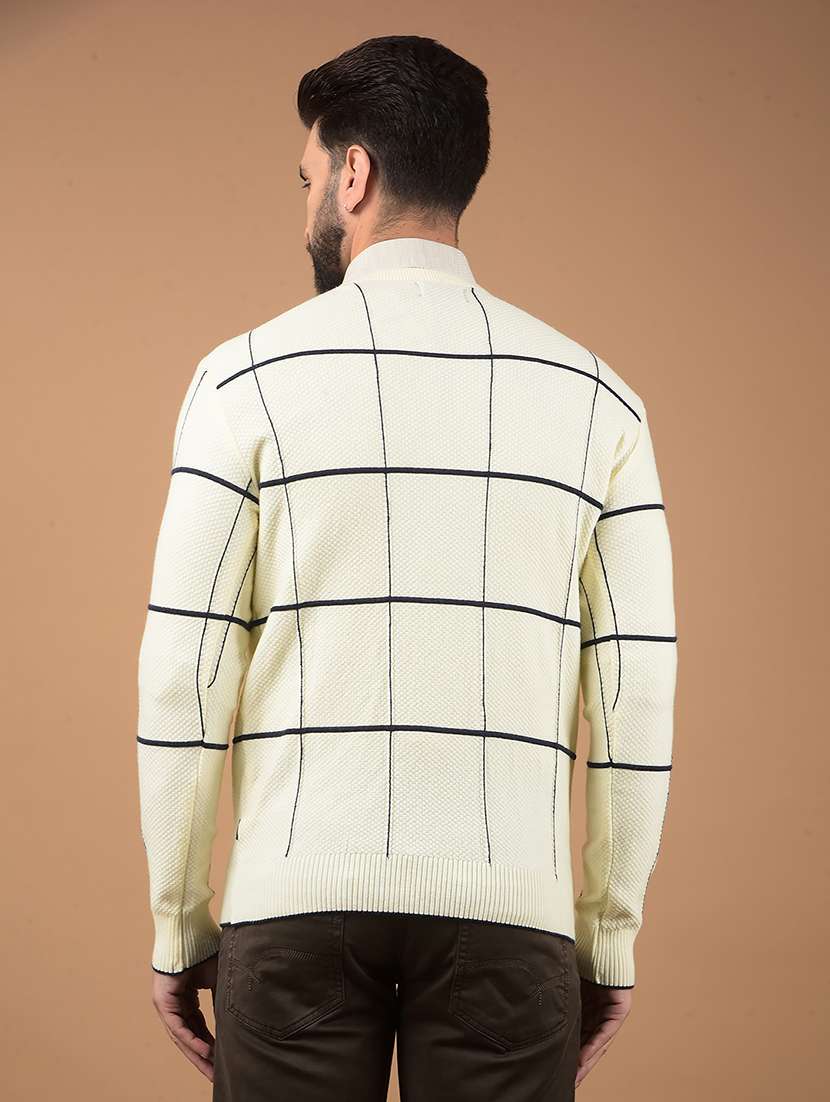 men checkered long sleeves pullover - 21662424 -  Standard Image - 3