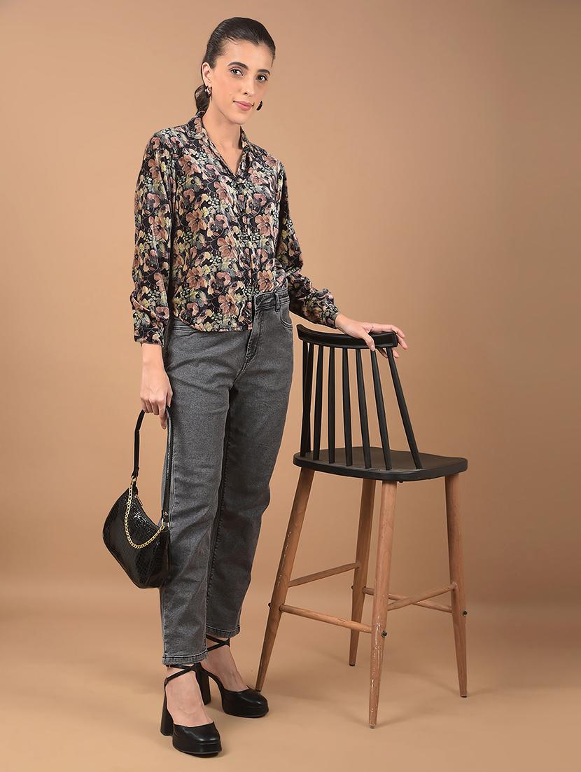 women floral print collared regular shirt - 21662436 - Standard Image - 3