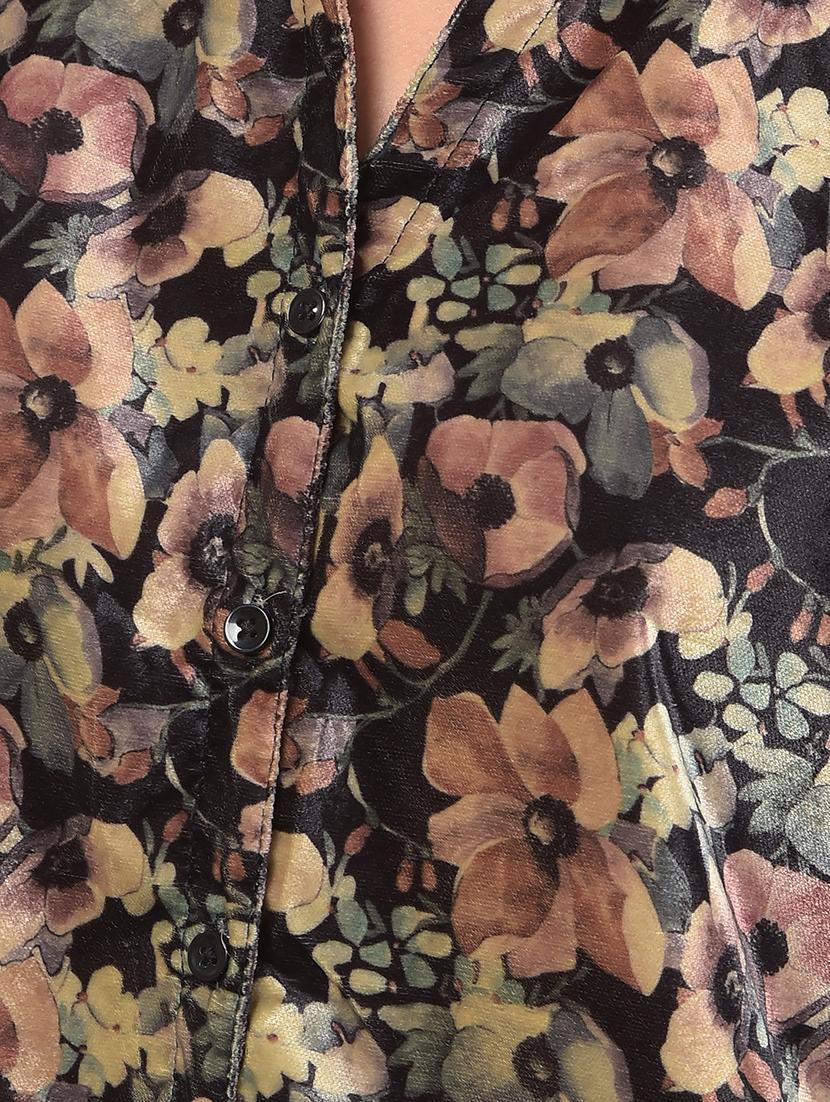 women floral print collared regular shirt - 21662436 - Standard Image - 5