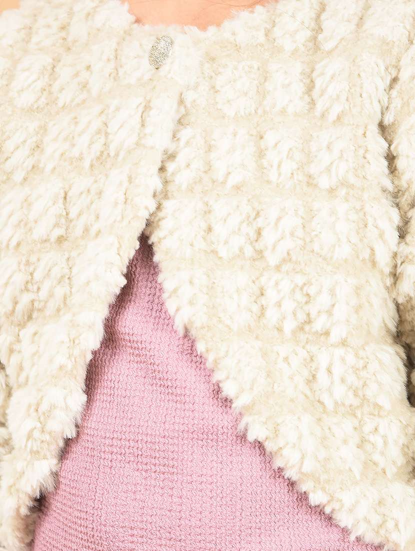 girls self designed long sleeves cardigan - 21662439 -  Standard Image - 5