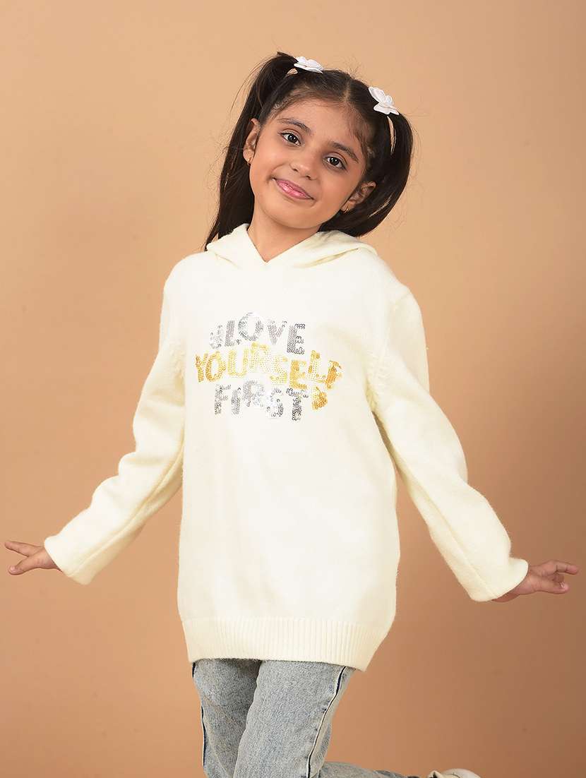 girls self designed long sleeves sweater - 21662446 -  Standard Image - 3
