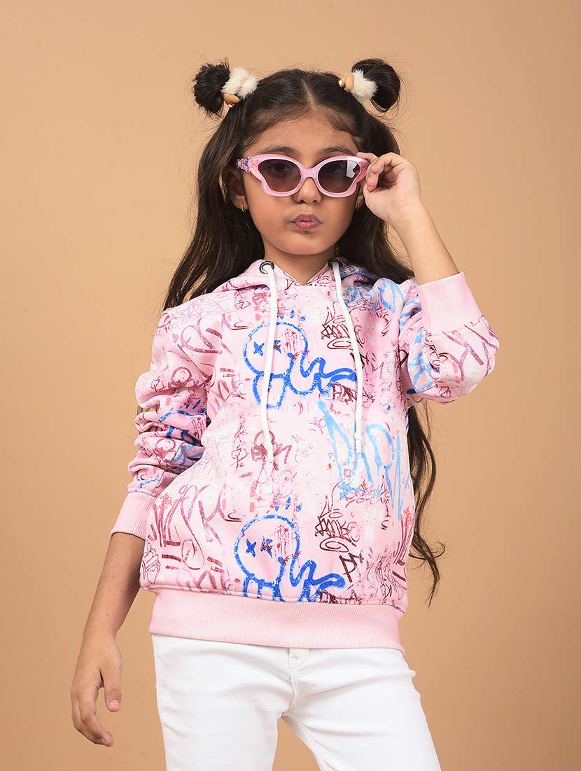 girls all over print long sleeves sweatshirt