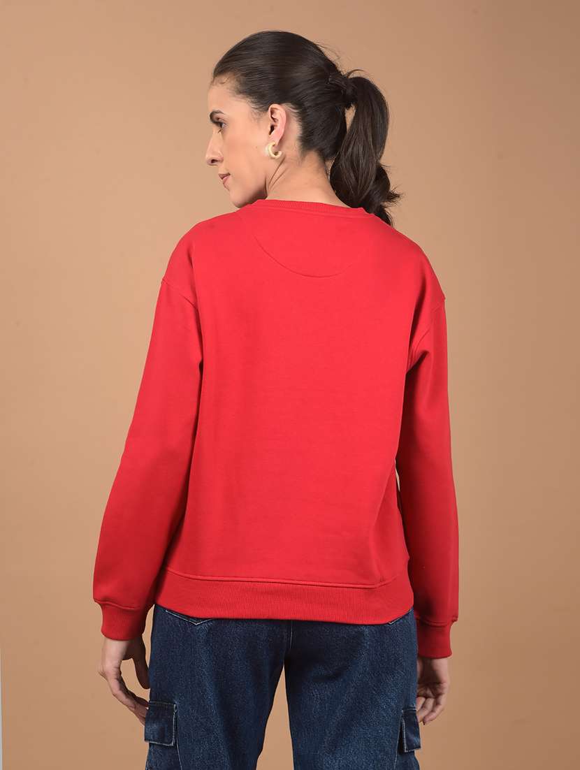 women front print long sleeve sweatshirt - 21662464 - Standard Image - 3