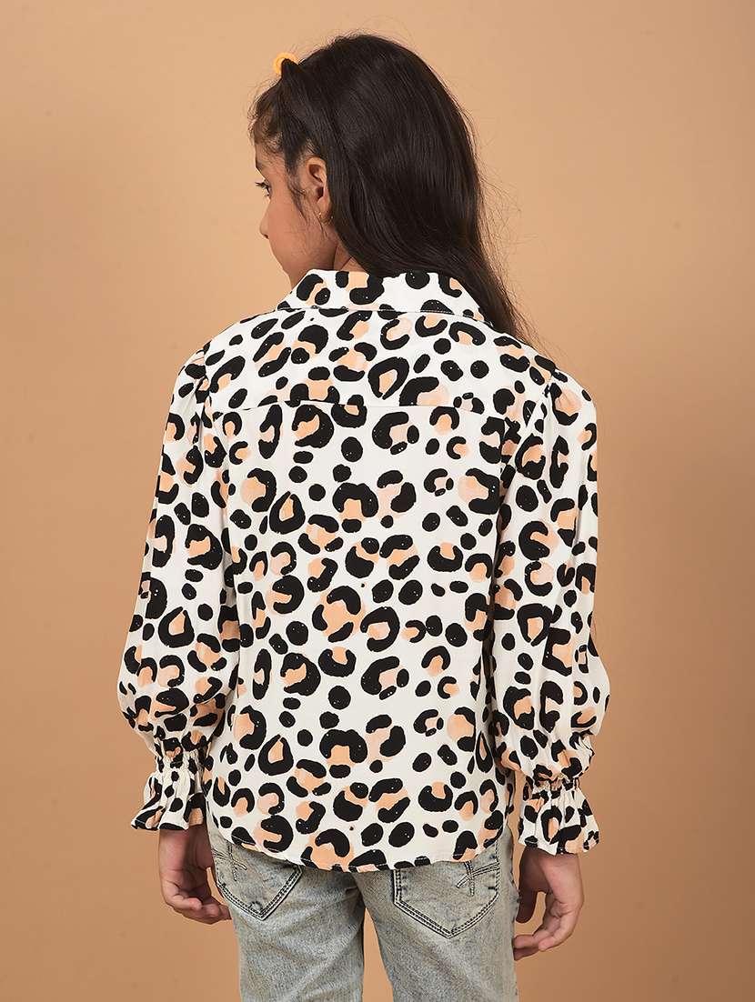 girls animal print long sleeve shirt top - 21662467 - Standard Image - 3