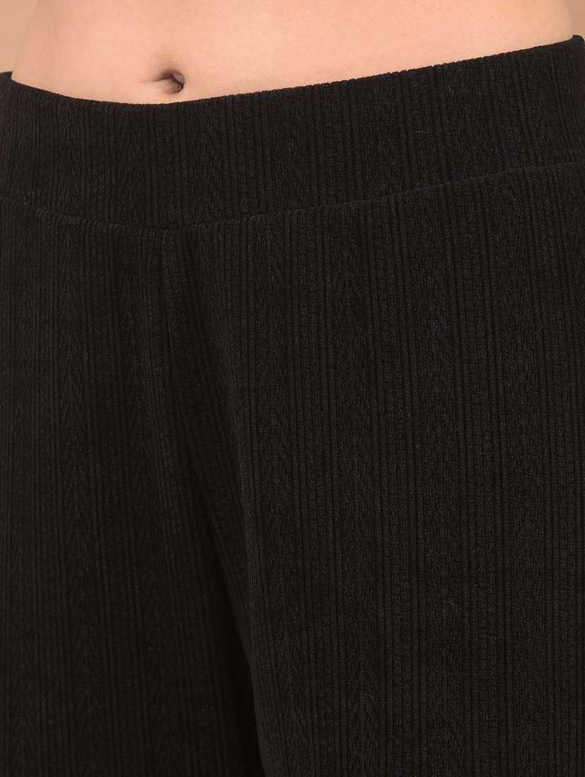women black self design bootcut trousers - 21662478 -  Standard Image - 5
