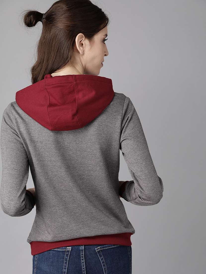 women color block long sleeve sweatshirts - 21662483 -  Standard Image - 3