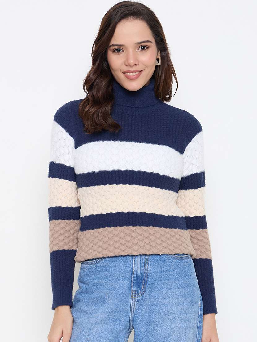 women long sleeves striped pullover - 21662568 -  Zoom Image - 0
